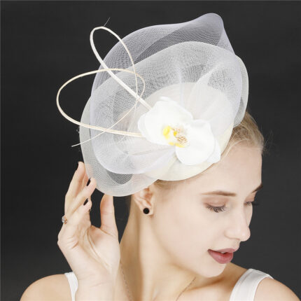 Cocktail Party Elegant Feather Hat Sweet Wind Princess Palace Banquet Hair Accessories Noble Headwear